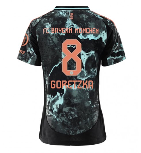Matchställ Fotboll Bayern München Bortatröja 2024/25 Dam med namn Leon Goretzka 8