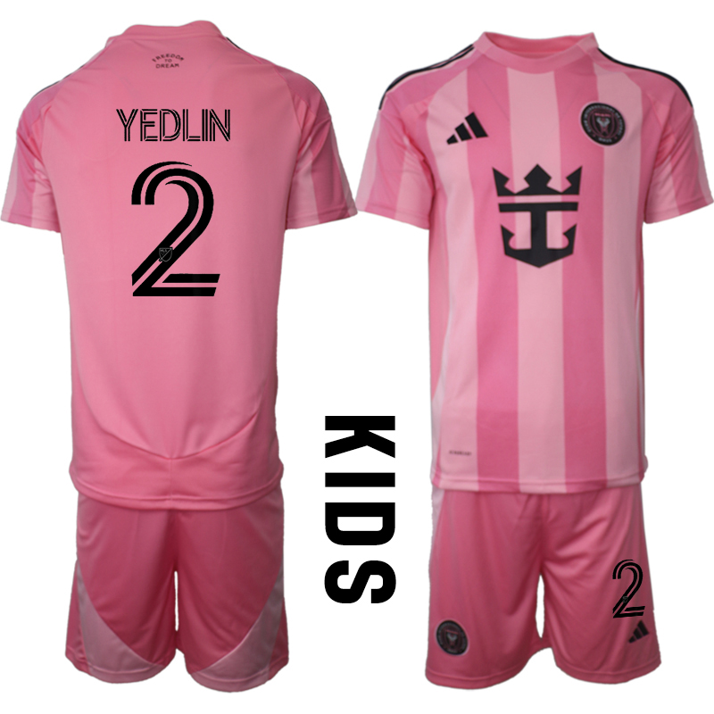 Fotbollskläder Set Barn Inter Miami CF Hemmatröja 2025/26 DeAndre Yedlin 2