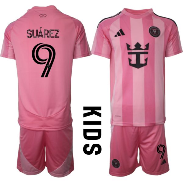 Fotbollskläder Set Barn Inter Miami CF Hemmatröja 2025/26 Luis Suárez 9