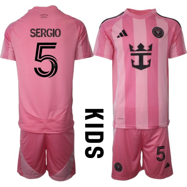 Fotbollskläder Set Barn Inter Miami CF Hemmatröja 2025/26 Sergio Busquets 5