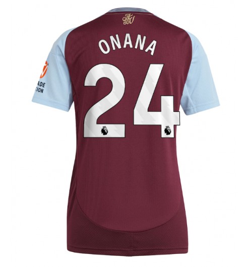 Köpa Fotbollströjor Dam Aston Villa Hemmatröja 2024/25 Kortärmad Amadou Onana 24