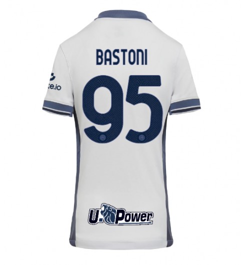 Köpa Dam Inter Milan Bortatröja 2024/25 Fotbollströjor med tryck Alessandro Bastoni 95