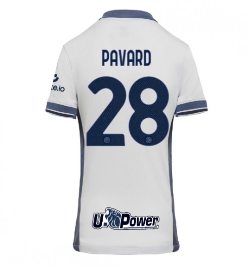 Köpa Dam Inter Milan Bortatröja 2024/25 Fotbollströjor med tryck Benjamin Pavard 28