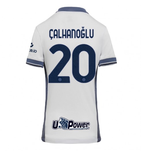 Köpa Dam Inter Milan Bortatröja 2024/25 Fotbollströjor med tryck Hakan Calhanoglu 20
