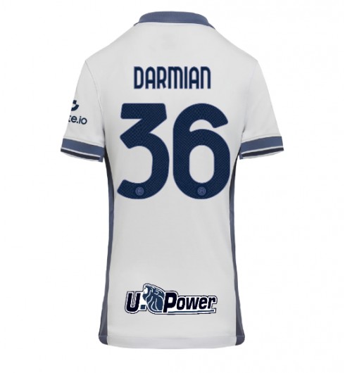 Köpa Dam Inter Milan Bortatröja 2024/25 Fotbollströjor med tryck Matteo Darmian 36