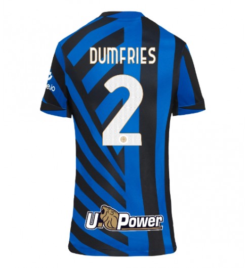 Fotbollströjor Billigt Dam Inter Milan Hemmatröja 2024/25 Denzel Dumfries 2 Kortärmad