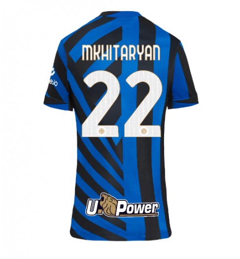Fotbollströjor Billigt Dam Inter Milan Hemmatröja 2024/25 Henrikh Mkhitaryan 22 Kortärmad