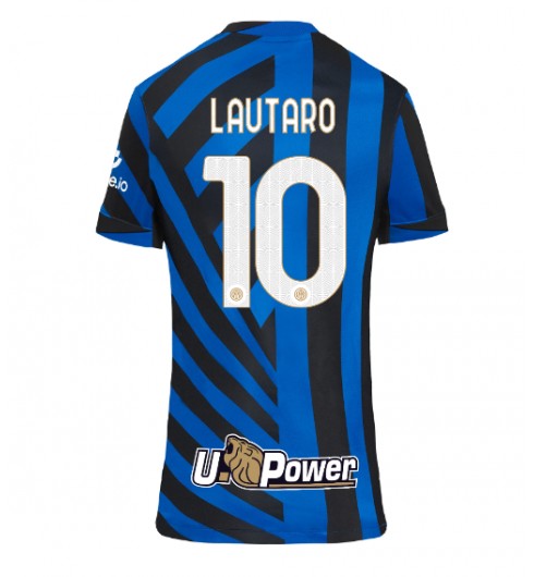 Fotbollströjor Billigt Dam Inter Milan Hemmatröja 2024/25 Lautaro Martinez 10 Kortärmad