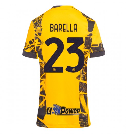 Fotbollströjor Billigt Dam Inter Milan Tredjetröja 2024/25 med tryck Nicolo Barella 23