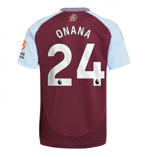 Köpa Fotbollströjor Billigt Herr Aston Villa Hemmatröja 2024/25 Kortärmad Amadou Onana 24