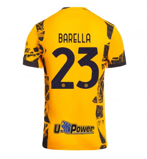 Köpa Herr Inter Milan Tredjetröja 2024/25 Fotbollströjor med tryck Nicolo Barella 23