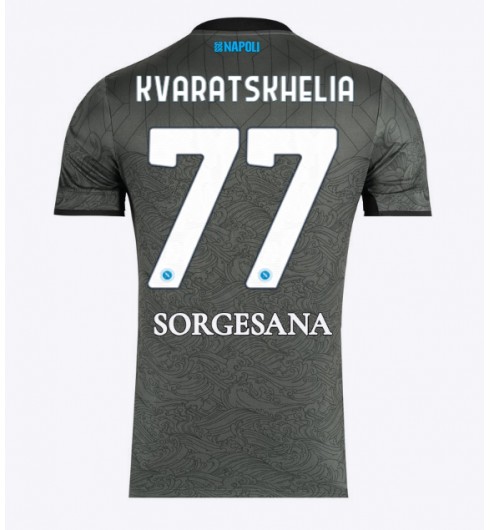 Köpa Fotbollströjor Billigt SSC Napoli Tredjetröja 2024/25 Khvicha Kvaratskhelia 77