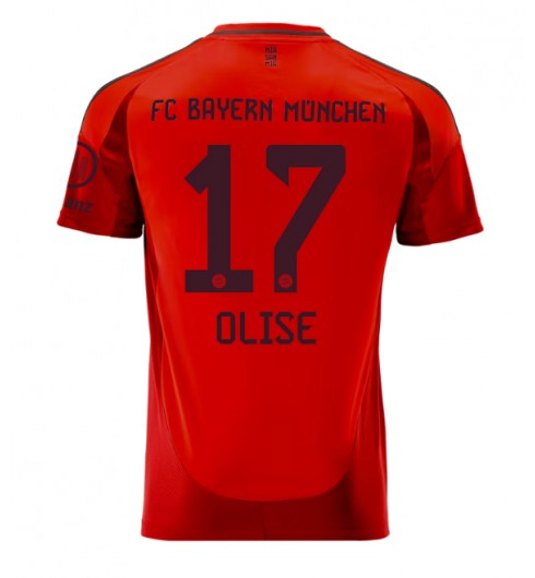 Herr Bayern München Hemmatröja 2024/25 Fotbollströja med namn Michael Olise 17