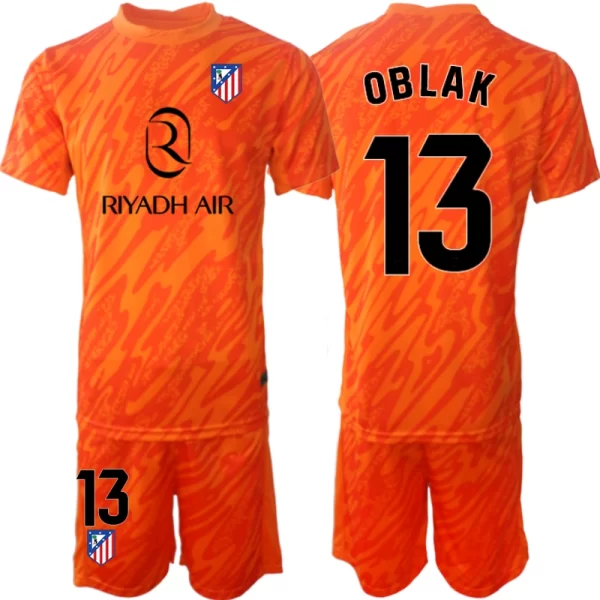 Fotbollskläder Set Barn Atlético Madrid Målvakt Orange 2024-25 Jan Oblak 13