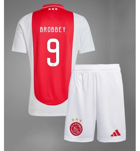 Köpa Fotbollskläder Set Barn AFC Ajax Hemmatröja 2024/25 Brian Brobbey 9