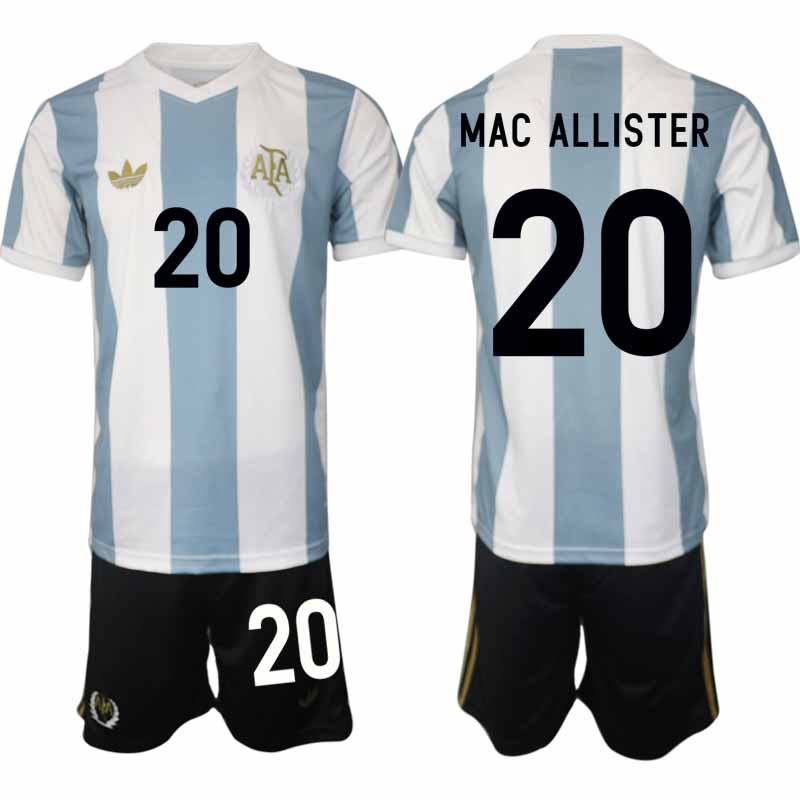 Köp Herr Argentina Specialutgåva 50-årsjubileum Matchtröja Fotbollsset Alexis Mac Allister 20