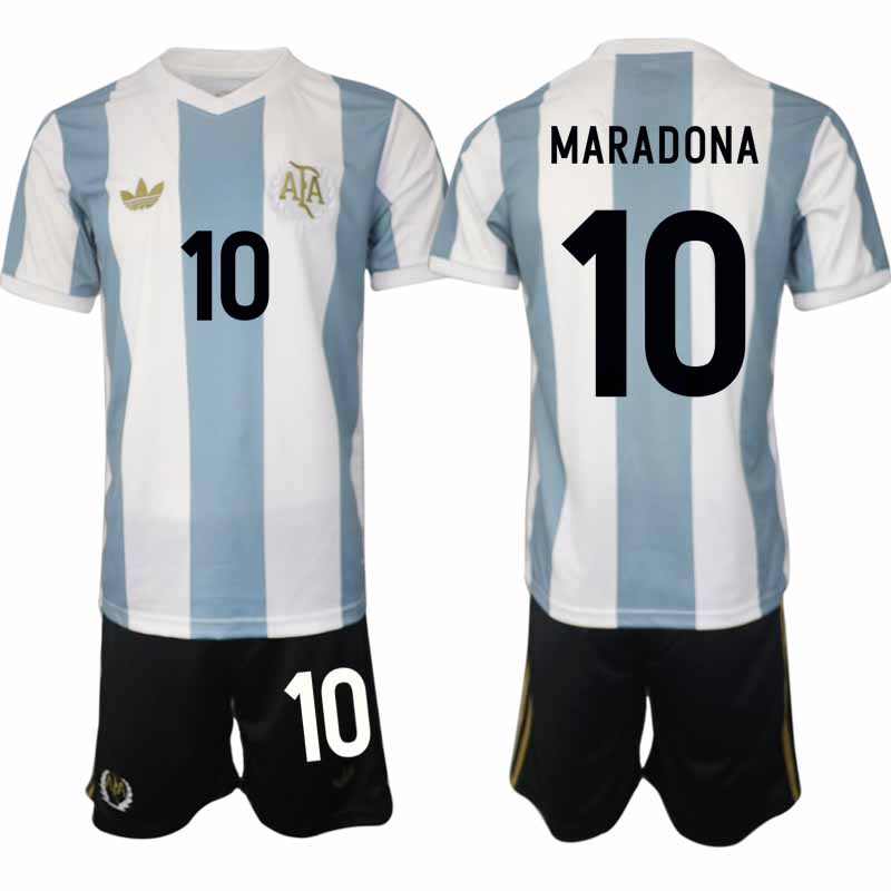 Köp Herr Argentina Specialutgåva 50-årsjubileum Matchtröja Fotbollsset Diego Maradona 10