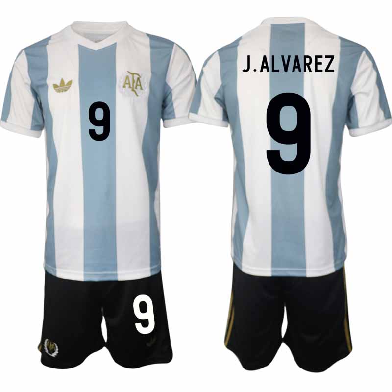 Köp Herr Argentina Specialutgåva 50-årsjubileum Matchtröja Fotbollsset Julian Alvarez 9
