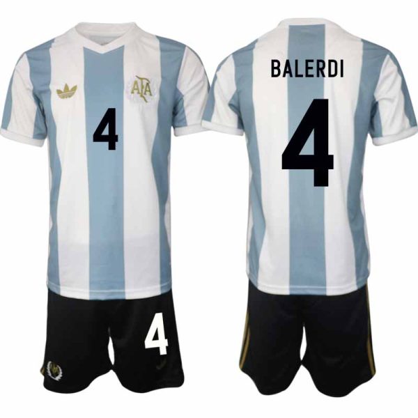 Billiga Fotbollströjor Argentina Specialutgåva 50-årsjubileum Matchtröja Fotbollsset Leonardo Balerdi 4