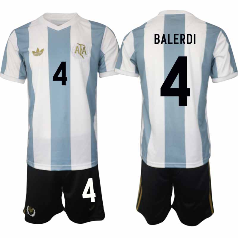 Billiga Fotbollströjor Argentina Specialutgåva 50-årsjubileum Matchtröja Fotbollsset Leonardo Balerdi 4