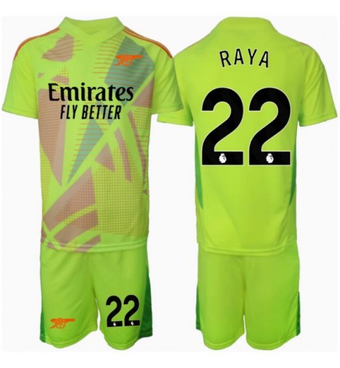 Billiga Barn Fotbollströjor Arsenal Målvakt Hemmatröja 2024/25 Fotbollsset David Raya 22