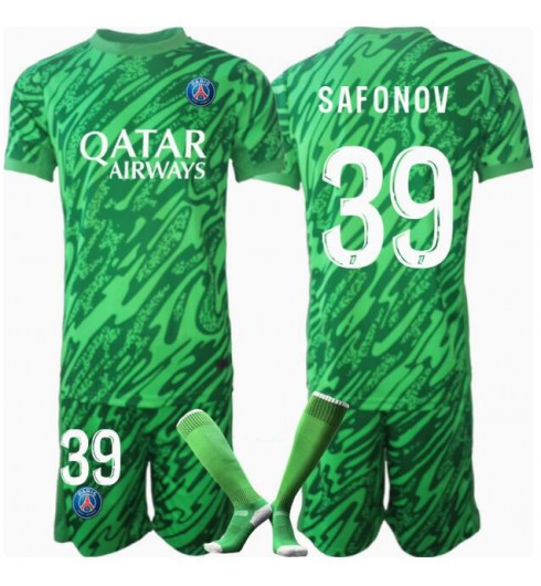 Billiga Fotbollströjor Barn Paris Saint-Germain Målvakt Hemmatröja 2024/25 Fotbollsklädset Matvei Safonov 39