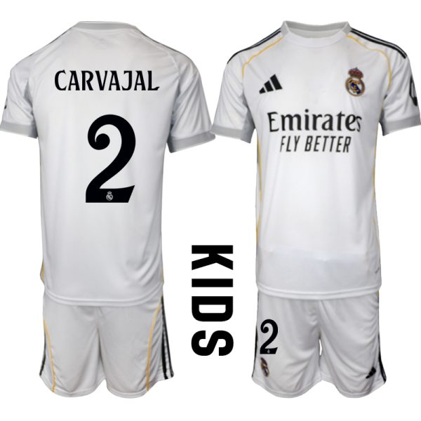 Köp Billiga Fotbollströjor Barn Real Madrid Hemmatröja 2025/26 Daniel Carvajal 2