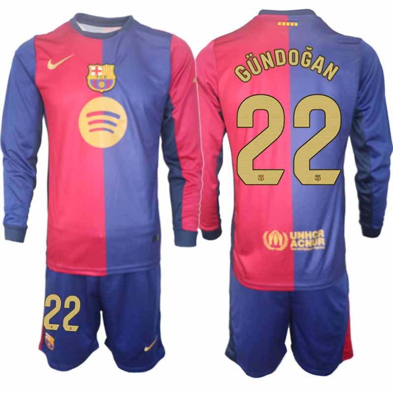 Köp Herr FC Barcelona Hemmatröja 2024/25 Fotbollströjor med tryck İlkay Gündoğan 22