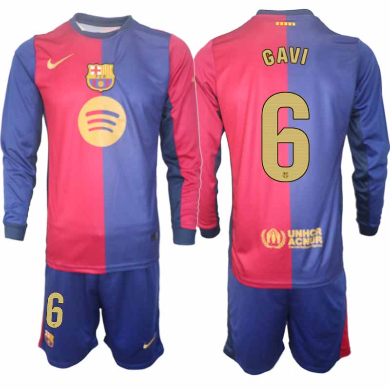 Fotbollströjor Herr FC Barcelona Hemmatröja 2024/25 med namn Paez Gavi 6