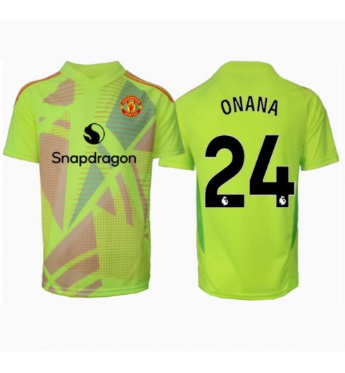 Köp Herr Manchester United Målvakt Bortatröja 2024/25 Kortärmad Fotbollströja Andre Onana 24