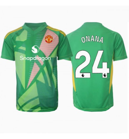 Köp Herr Manchester United Målvakt Tredjetröja 2024/25 Kortärmad Fotbollströja med namn Andre Onana 24
