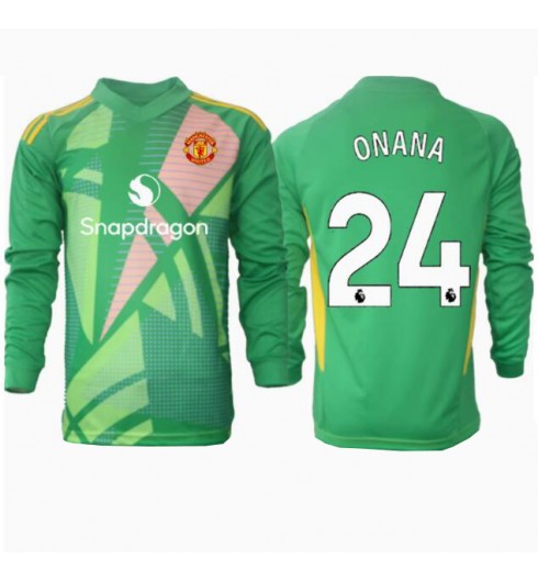 Köp Herr Manchester United Målvakt Tredjetröja 2024/25 Andre Onana #24 Långärmad Fotbollströjor
