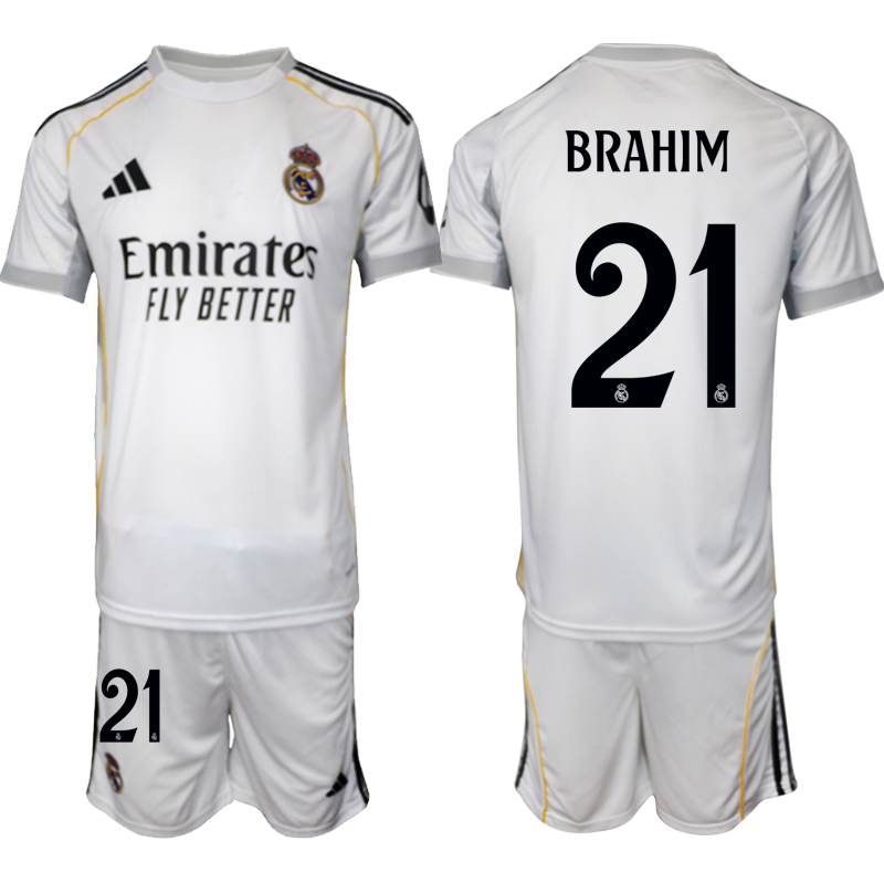 Fotbollströjor Billigt Herr Real Madrid Hemmatröja 2025/26 eget tryck Brahim Díaz 21