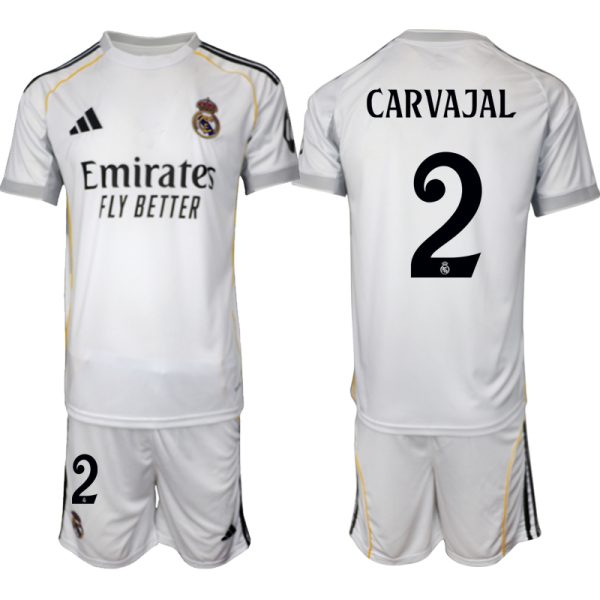 Fotbollströjor Billigt Herr Real Madrid Hemmatröja 2025/26 eget tryck Daniel Carvajal 2