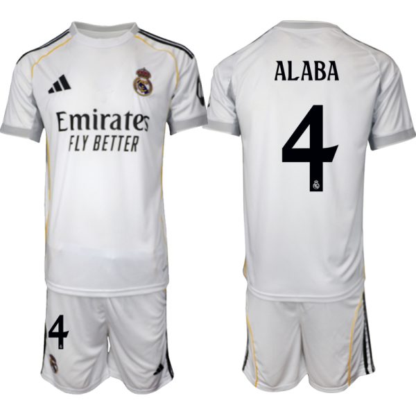 Fotbollströjor Billigt Herr Real Madrid Hemmatröja 2025/26 eget tryck David Alaba 4