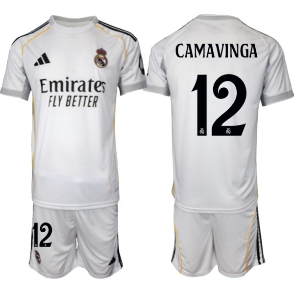 köpa Fotbollströjor Herr Real Madrid Hemmatröja 2025/26 Eduardo Camavinga 12