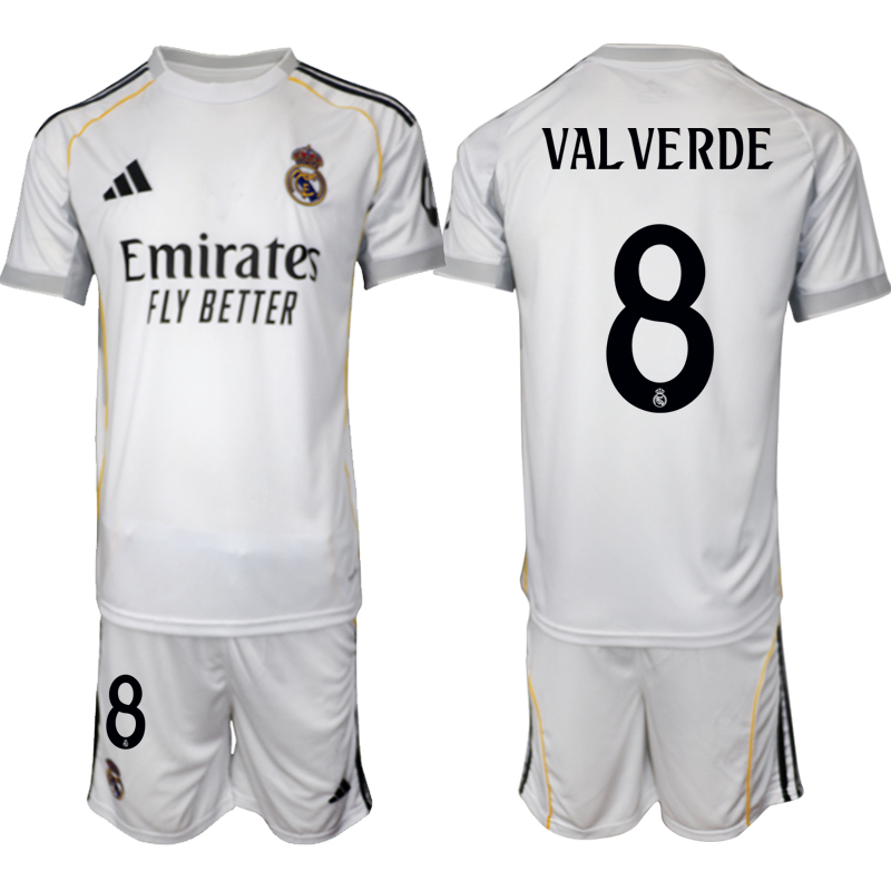 köpa Fotbollströjor Herr Real Madrid Hemmatröja 2025/26 Federico Valverde 8