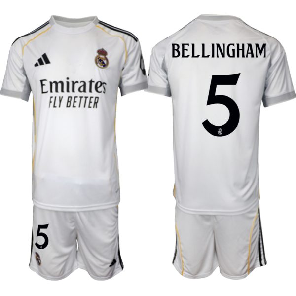 Fotbollströjor Billigt Herr Real Madrid Hemmatröja 2025/26 eget tryck Jude Bellingham 5