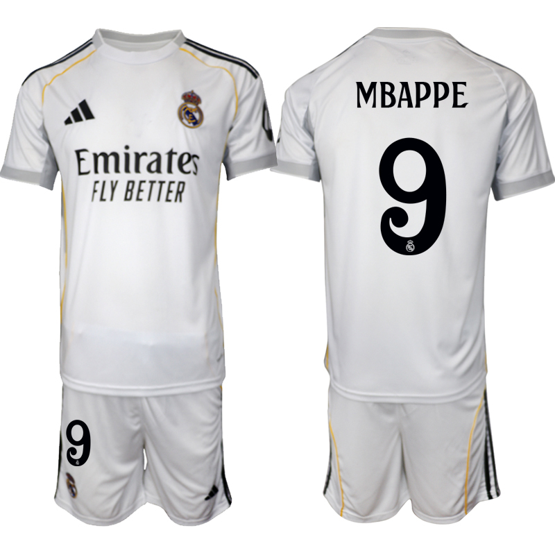 köpa Fotbollströjor Herr Real Madrid Hemmatröja 2025/26 Kylian Mbappé 9