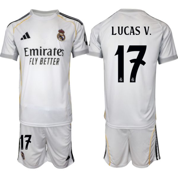 Billiga Fotbollströjor Herr Real Madrid Hemmatröja 2025/26 med namn Lucas Vazquez 17
