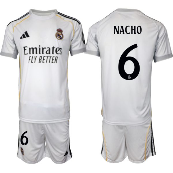 Fotbollströjor Billigt Herr Real Madrid Hemmatröja 2025/26 eget tryck Nacho 6