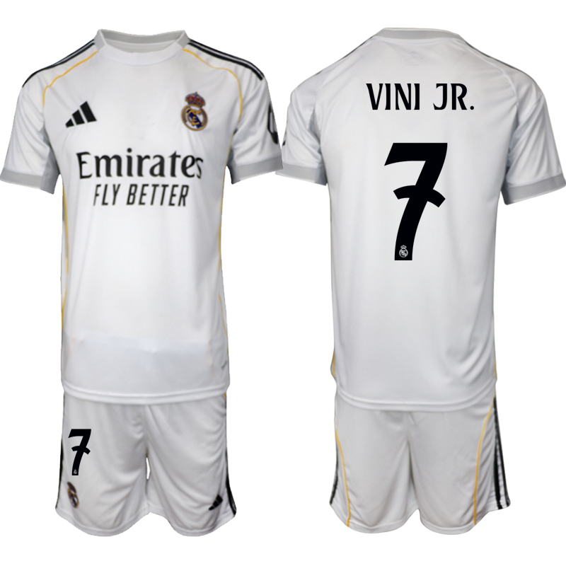Fotbollströjor Billigt Herr Real Madrid Hemmatröja 2025/26 eget tryck Vinicius Junior 7