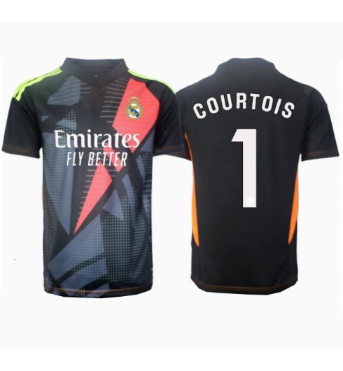 Billiga Fotbollströjor Herr Real Madrid Målvakt Bortatröja 2024/25 Thibaut Courtois 1