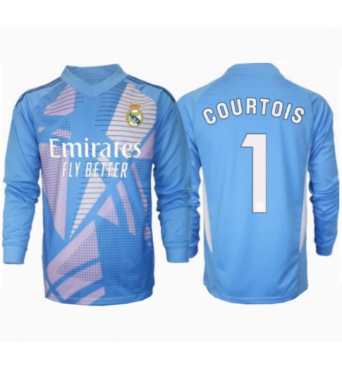 Billiga Fotbollströjor Herr Real Madrid Målvakt Hemmatröja 2024/25 Långärmad Thibaut Courtois 1