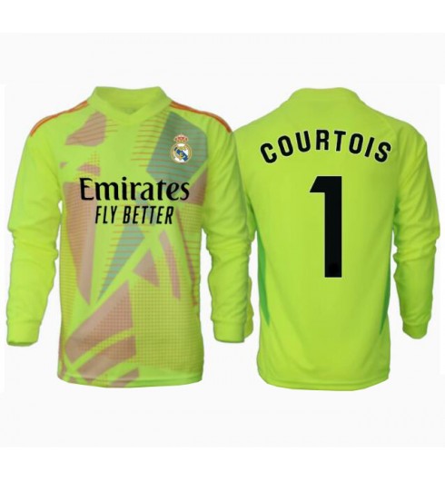 Billiga Fotbollströjor Herr Real Madrid Målvakt Tredjetröja 2024/25 Långärmad Thibaut Courtois 1