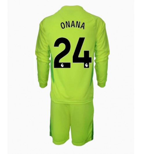 Manchester United Målvakt Bortatröja 2024/25 Fotbollströja med namn barn Andre Onana 24