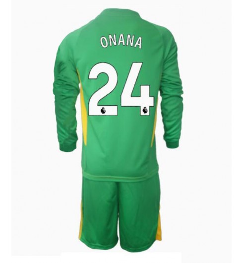 Manchester United Målvakt Tredjetröja 2024/25 Fotbollströja med namn barn Andre Onana 24