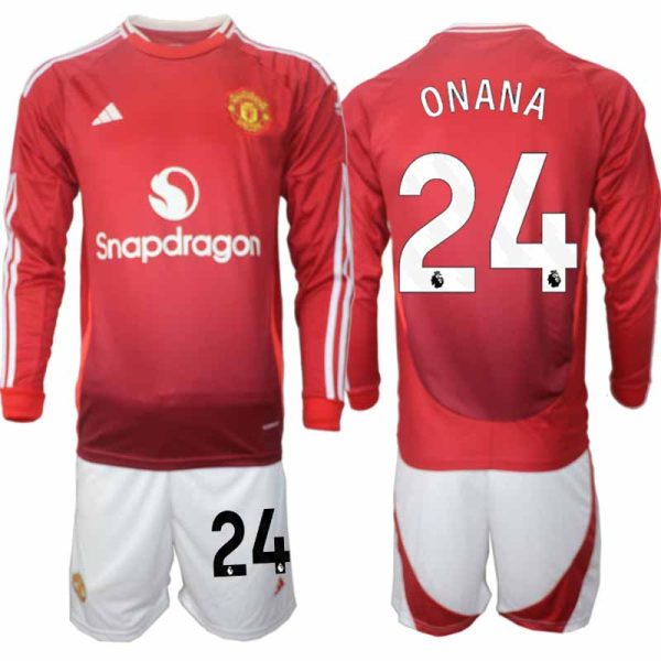 Fotbollströjor Billigt Herr Manchester United Hemmatröja 2024/25 Andre Onana 24