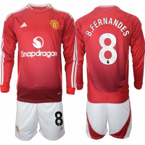 Billiga Fotbollströjor Herr Manchester United Hemmatröja 2024/25 Bruno Fernandes 8