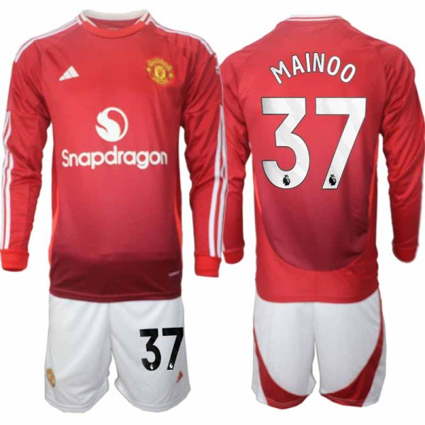 Billiga Fotbollströjor Herr Manchester United Hemmatröja 2024/25 Kobbie Mainoo 37